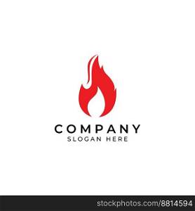 Fire or flame logo, fireball logo, and embers. Using a vector design concept.