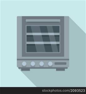 Fire oven icon flat vector. Convection grill stove. Electric kitchen oven. Fire oven icon flat vector. Convection grill stove