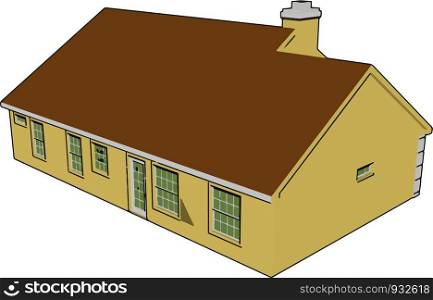 Fire places are a common feature in modern day homes even in warm climates This type of chimney house are mainly found in cold places vector color drawing or illustration