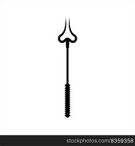 Fire Poker Icon, Fireplace Poker Icon, Fire Iron Icon Vector Art Illustration