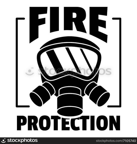 Fire protection logo. Simple illustration of fire protection vector logo for web design isolated on white background. Fire protection logo, simple style
