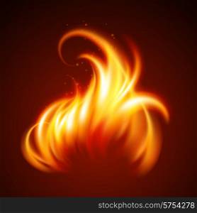 Fire realistic background. Vector illustration EPS 10. Fire realistic background. Vector illustration