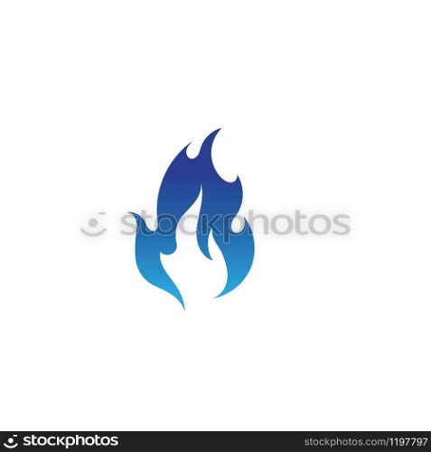 Fire red and blue vector illustration design template