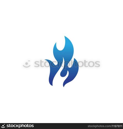 Fire red and blue vector illustration design template