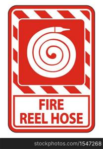Fire Reel Hose Sign Isolate On White Background,Vector Illustration EPS.10