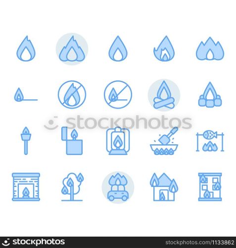 Fire related icon and symbol set