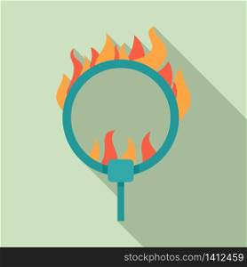 Fire ring icon. Flat illustration of fire ring vector icon for web design. Fire ring icon, flat style