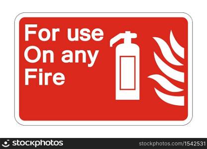 Fire Safety Symbol Sign on white background,Vector illustration