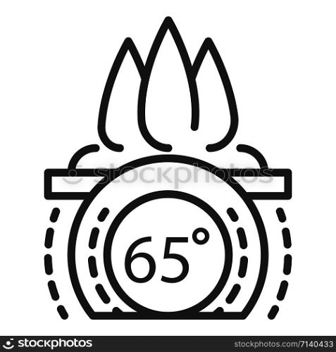 Fire smart control icon. Outline fire smart control vector icon for web design isolated on white background. Fire smart control icon, outline style