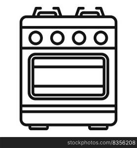 Fire stove icon outline vector. Burner pot. Oven pan. Fire stove icon outline vector. Burner pot