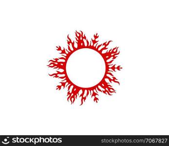 Fire sun Logo Template vector , gas and energy logo concept