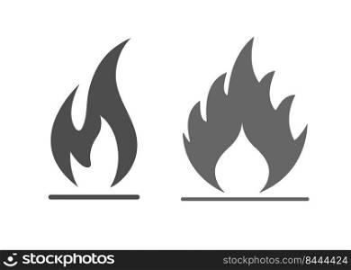 Fire. the pictogram of the bonfire. The icon of the layer of websites, applications and creative design. Flammable cargo. Flat style