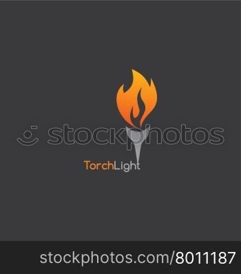 fire torch theme template. fire torch theme template vector art illustration