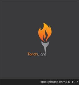 fire torch theme template. fire torch theme template vector art illustration