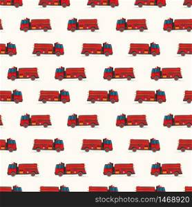 Fire truck children drawing repeating pattern for decor