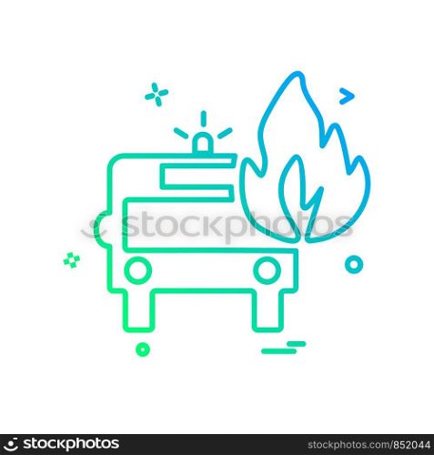 Fire truck icon design vector