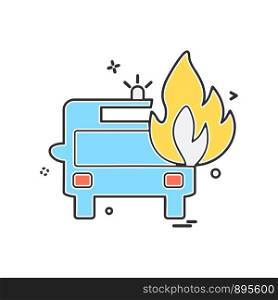 Fire truck icon design vector