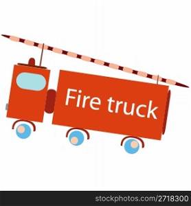 fire truck, vector art illustration