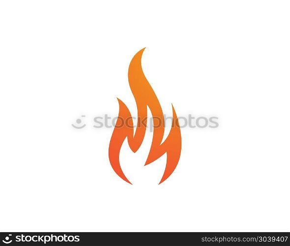 Fire vector icon logo template. Fire vector icon logo