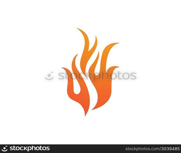 Fire vector icon logo template. Fire vector icon logo