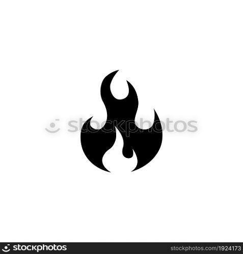 Fire vector icon. Simple flat symbol on white background. fire icon vector