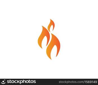 Fire with flame Logo Vector icon illustration