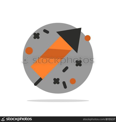 Fire Work, Fire, Canada, Abstract Circle Background Flat color Icon