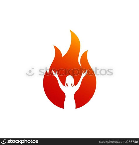 fire yoga logo template