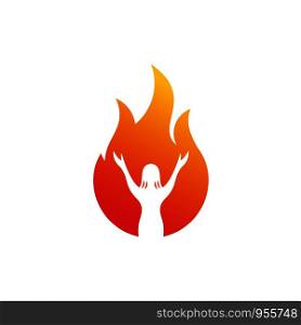 fire yoga logo template
