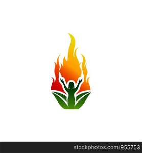 fire yoga logo template