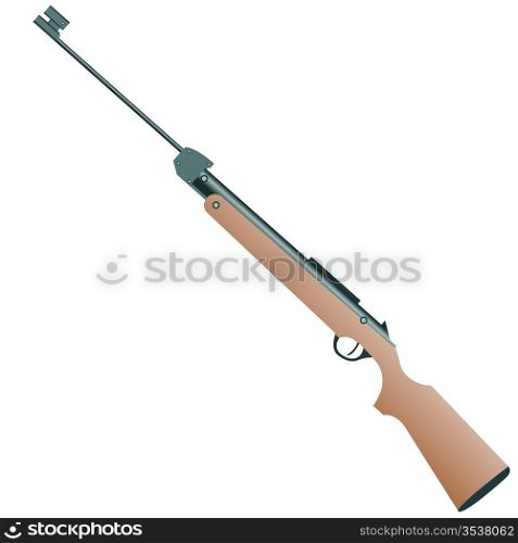 firearm, a pistol on a white background. Vector.