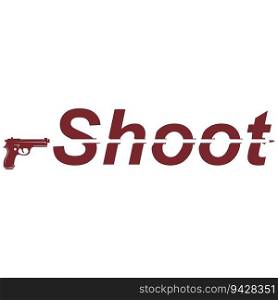 Firearms, gun icon logo design illustration