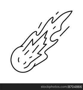 fireball line icon vector. fireball sign. isolated contour symbol black illustration. fireball line icon vector illustration