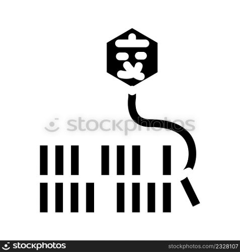 firecracker chinese glyph icon vector. firecracker chinese sign. isolated contour symbol black illustration. firecracker chinese glyph icon vector illustration