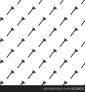 Firefighter axe pattern seamless in simple style vector illustration. Firefighter axe pattern vector