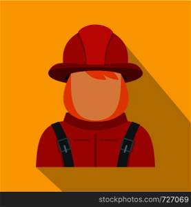 Firefighter icon. Flat illustration of firefighter vector icon for web. Firefighter icon, flat style