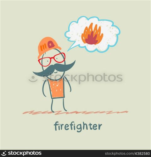 firefighter thinks about fire