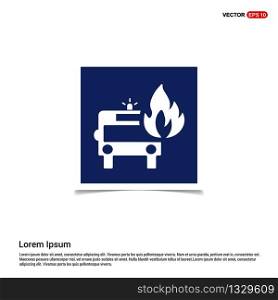 Firefighters truck icon - Blue photo Frame