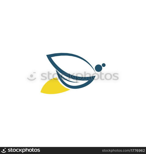 Fireflies icon logo simple design vector template illustration