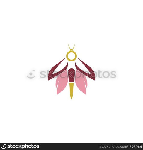 Fireflies icon logo simple design vector template illustration