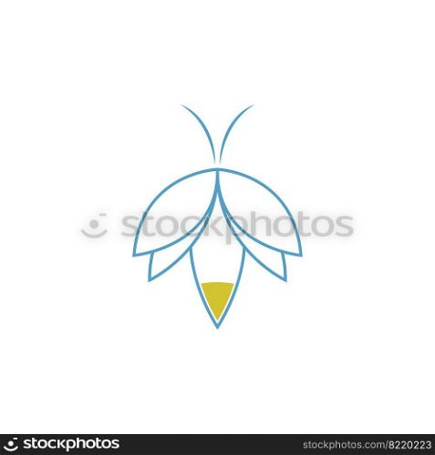 Fireflies logo icon illustration vector
