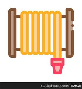 Firehose Hose Reel Icon Vector. Outline Firehose Hose Reel Sign. Isolated Contour Symbol Illustration. Firehose Hose Reel Icon Outline Illustration