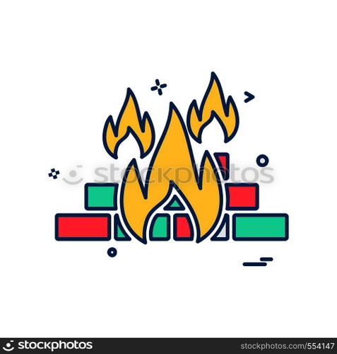 Fireicon design vector