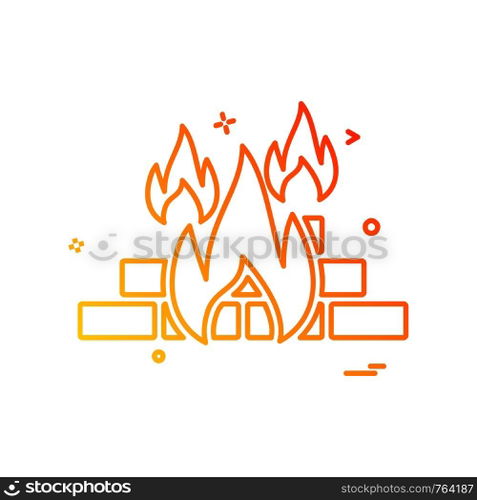 Fireicon design vector