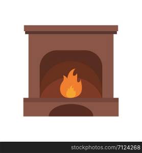 Fireplace simple flat icon, vector illustration