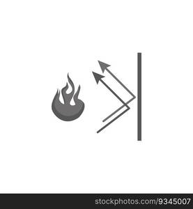 fireproofing icon, fire insulation linear sign. Vector illustration. stock image. EPS 10.. fireproofing icon, fire insulation linear sign. Vector illustration. stock image.