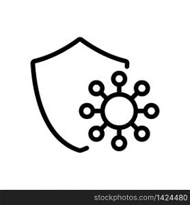 firewall antivirus icon vector. firewall antivirus sign. isolated contour symbol illustration. firewall antivirus icon vector outline illustration