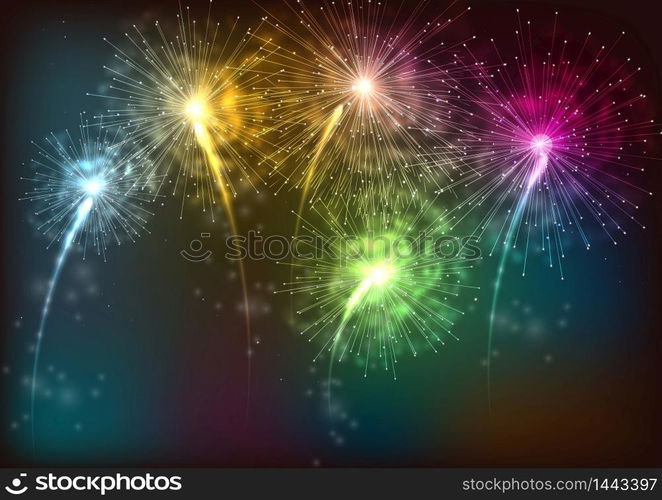firework background. vector