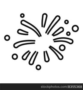 Firework event icon outline vector. Carnival party. New celebrate. Firework event icon outline vector. Carnival party