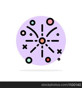 Firework, Fire, Easter, Holiday Abstract Circle Background Flat color Icon